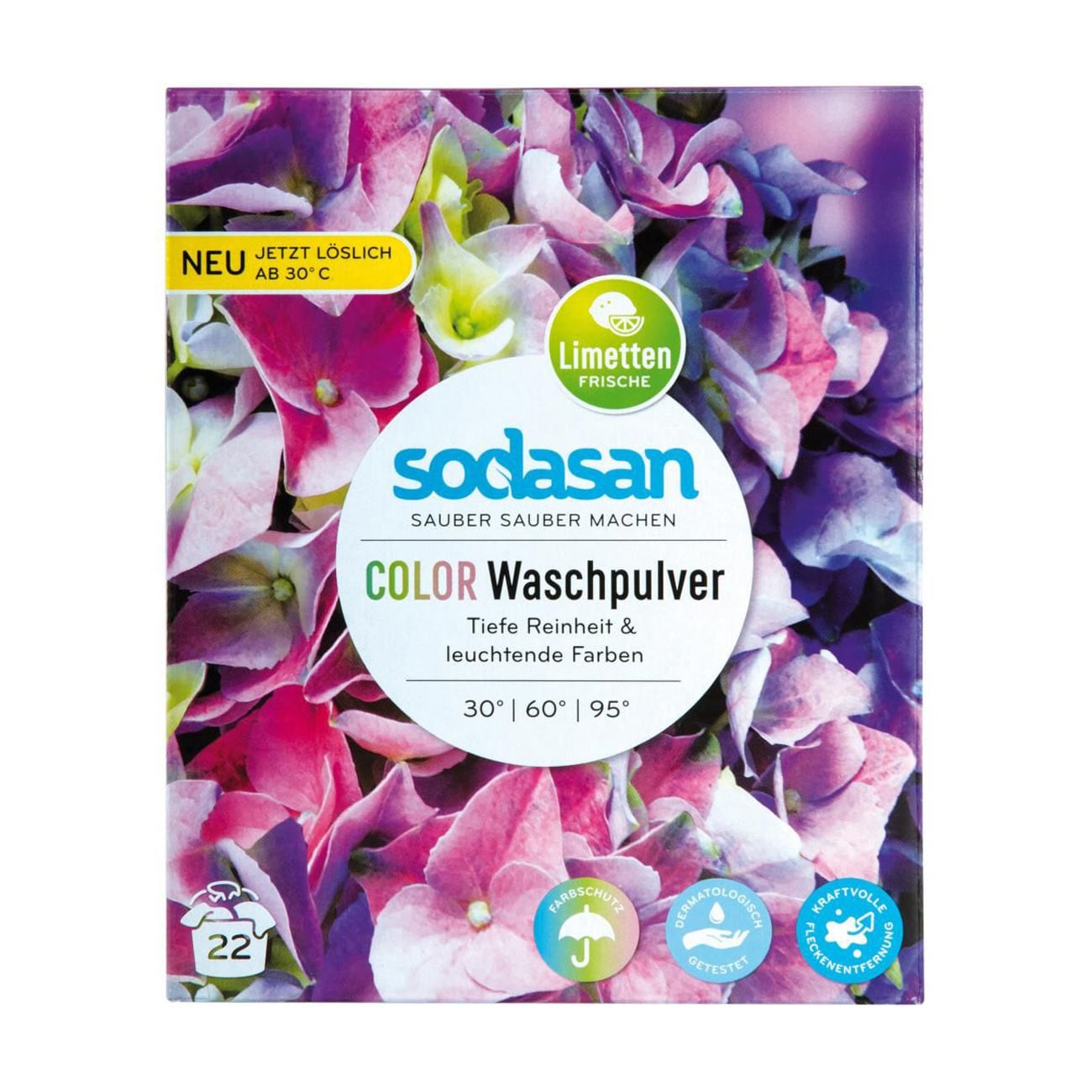 Органічний пральний порошок-концентр Sodasan Color Compact, 22 цикли прання, 1.01 кг